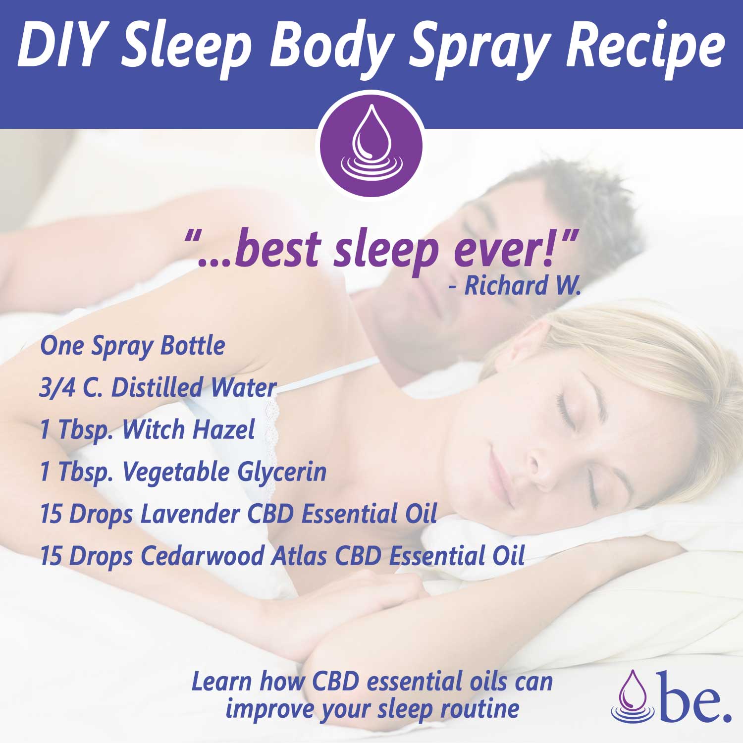DIY Essential Oil Sleep Body Spray Recipe with CBD