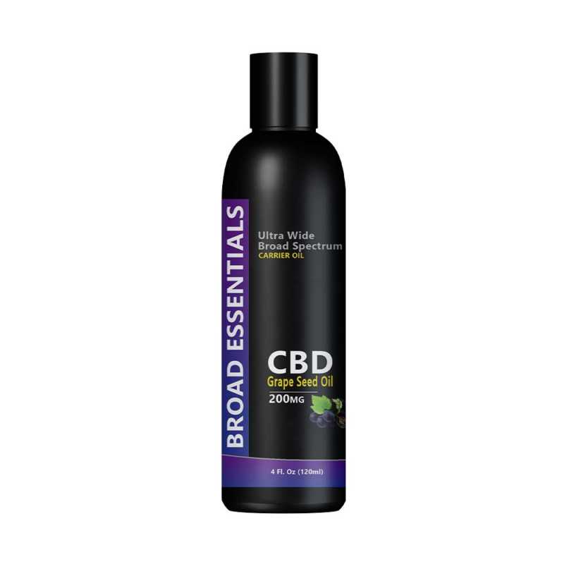 CBD infused Grape Seed Oil - 200mg - CBD Grapeseed Oil - Broad Essentials