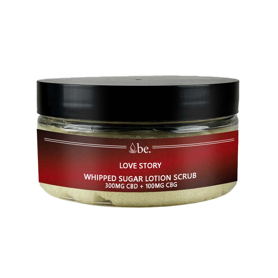 Hemp Infused Sugar Lotion Scrub with CBD and CBG - Love Story