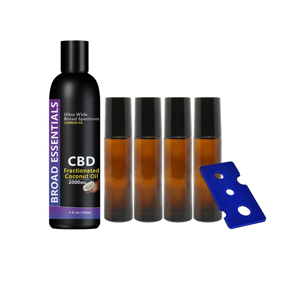 DIY CBD Roll On Kit (1 Carrier Oil, 4 bottles)
