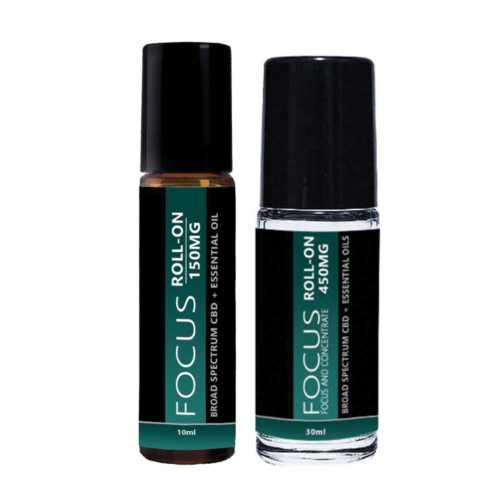 Focus CBD Infused Essential Oil Roll On for Concentration| 10ml w 150mg CBD or 30ml w/450mg CBD | Focus CBD Roll On