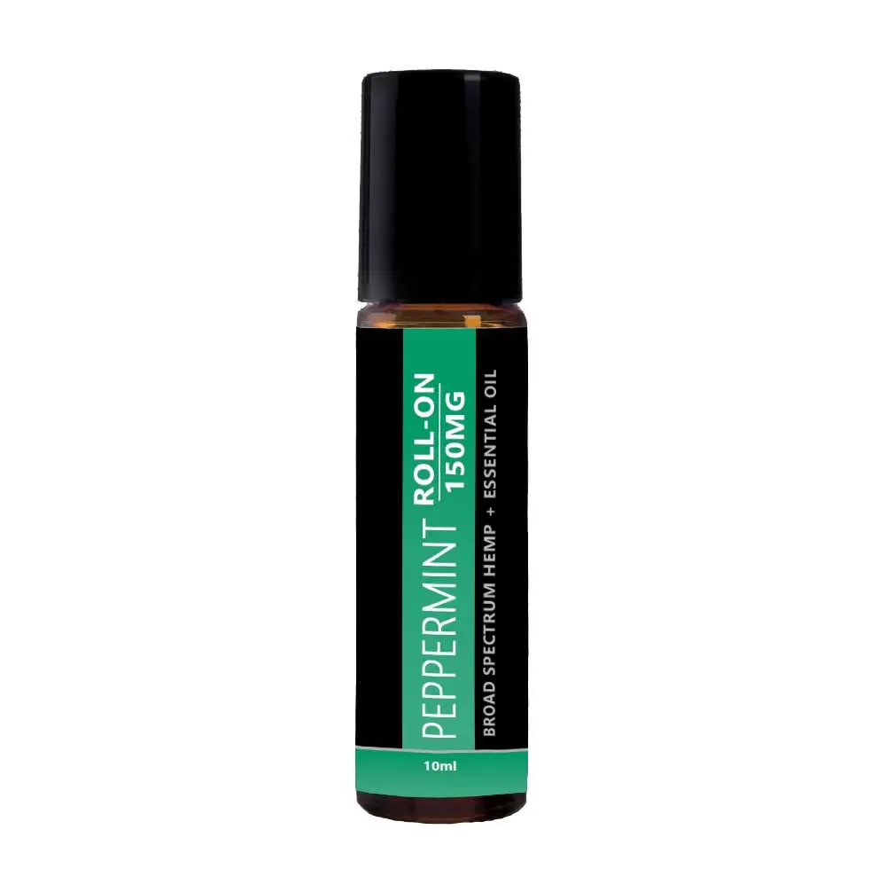 Peppermint CBD Roll On for Energy and Focus (Broad Spectrum CBD) | 10ml with 150mg | Broad Essentials