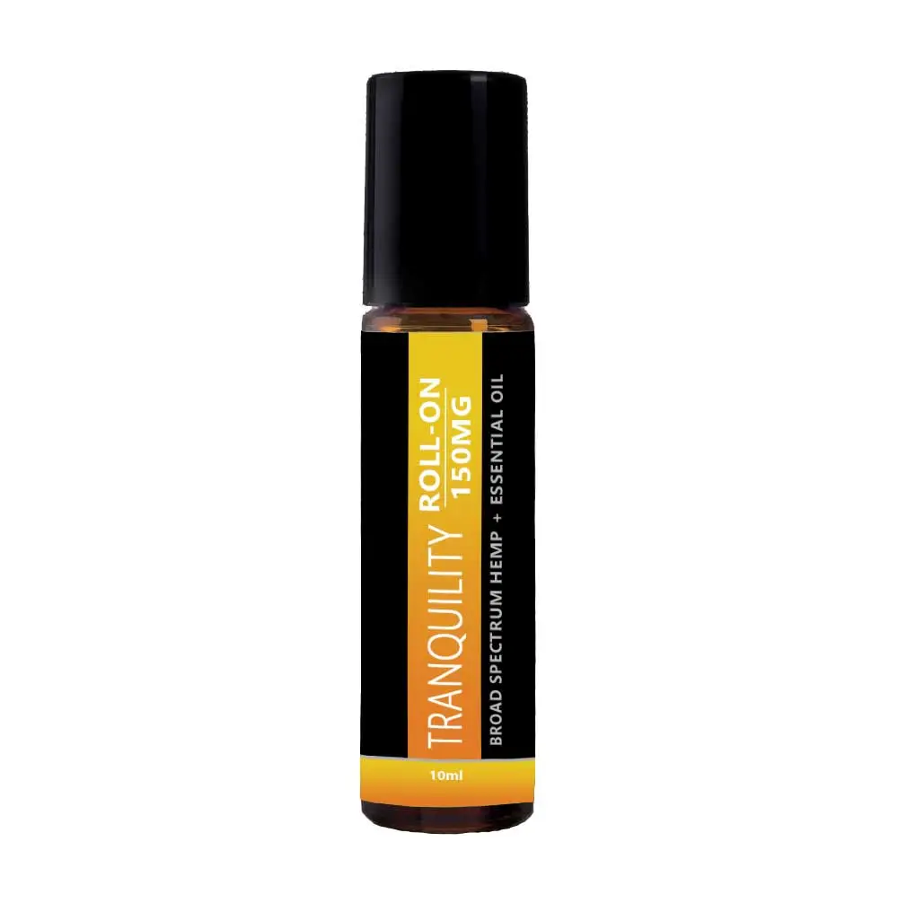 Tranquility CBD Roll On for Stress and Calming Your Mind (Broad Spectrum CBD) | 10ml with 150mg | Broad Essentials