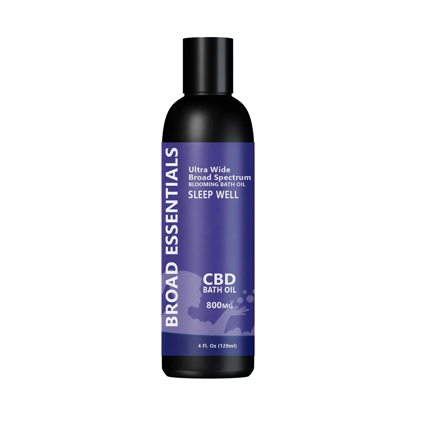 Sleep Well CBD Bath Oil with 800mg Broad Spectrum CBD by Broad Essentials | Sleep Well Blooming CBD Infused Bath Oil