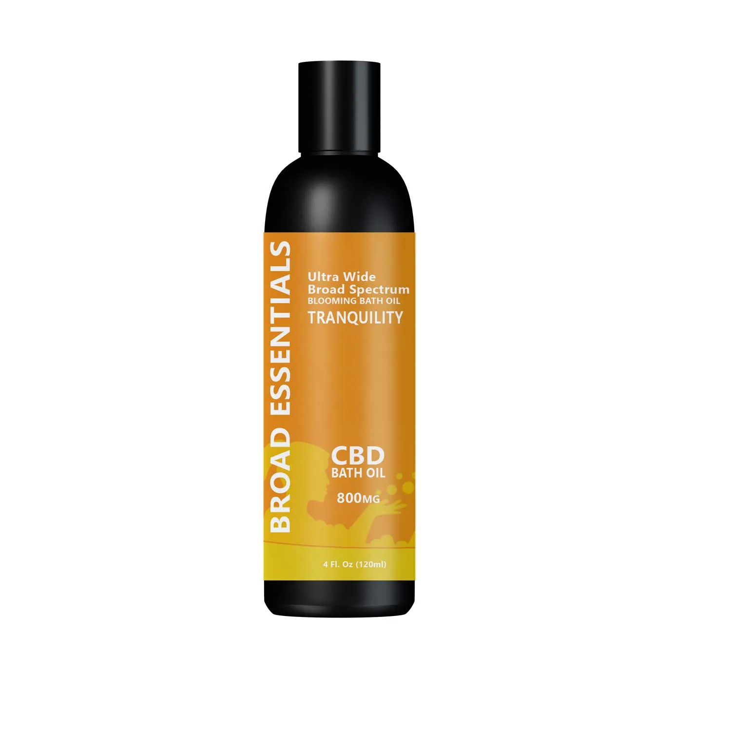 Tranquility CBD Bath Oil with 800mg Broad Spectrum CBD by Broad Essentials | Tranquility Blooming CBD Infused Bath Oil