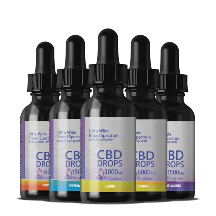 Broad Spectrum Tinctures by Broad Essentials | 600mg, 1500mg, 3000mg, 6000mg | Made with Organic MCT Oil and available in 4 Flavors