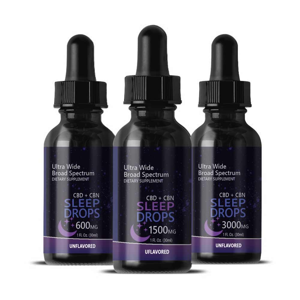 Broad Spectrum CBD + CBN Sleep Tinctures by Broad Essentials | 600gm, 1500mg or 3000mg