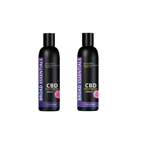 CBD Carrier Oils | CBD Camellia Oil with 200mg - 2000mg Broad Spectrum CBD | CBD infused Camellia Oil