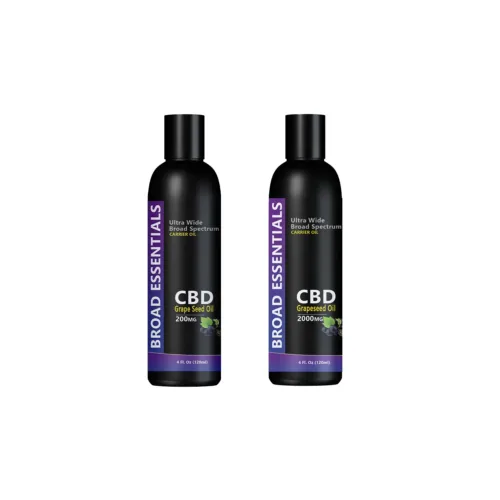 CBD Carrier Oils | CBD Grape Seed Oil with 200mg - 2000mg Broad Spectrum CBD | CBD infused Grape Seed Oil