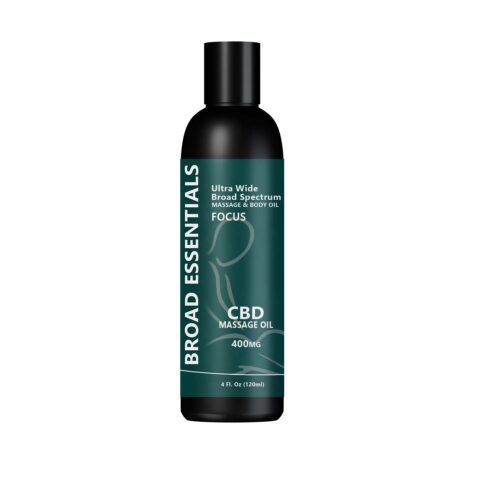 CBD Massage Oil Focus 400mg | CBD Massage and Body Oil Focus 400mg | Broad Essentials