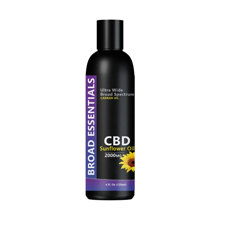 CBD Carrier Oils | CBD Sunflower Oil with 2000mg Broad Spectrum CBD | CBD infused Sunflower Oil