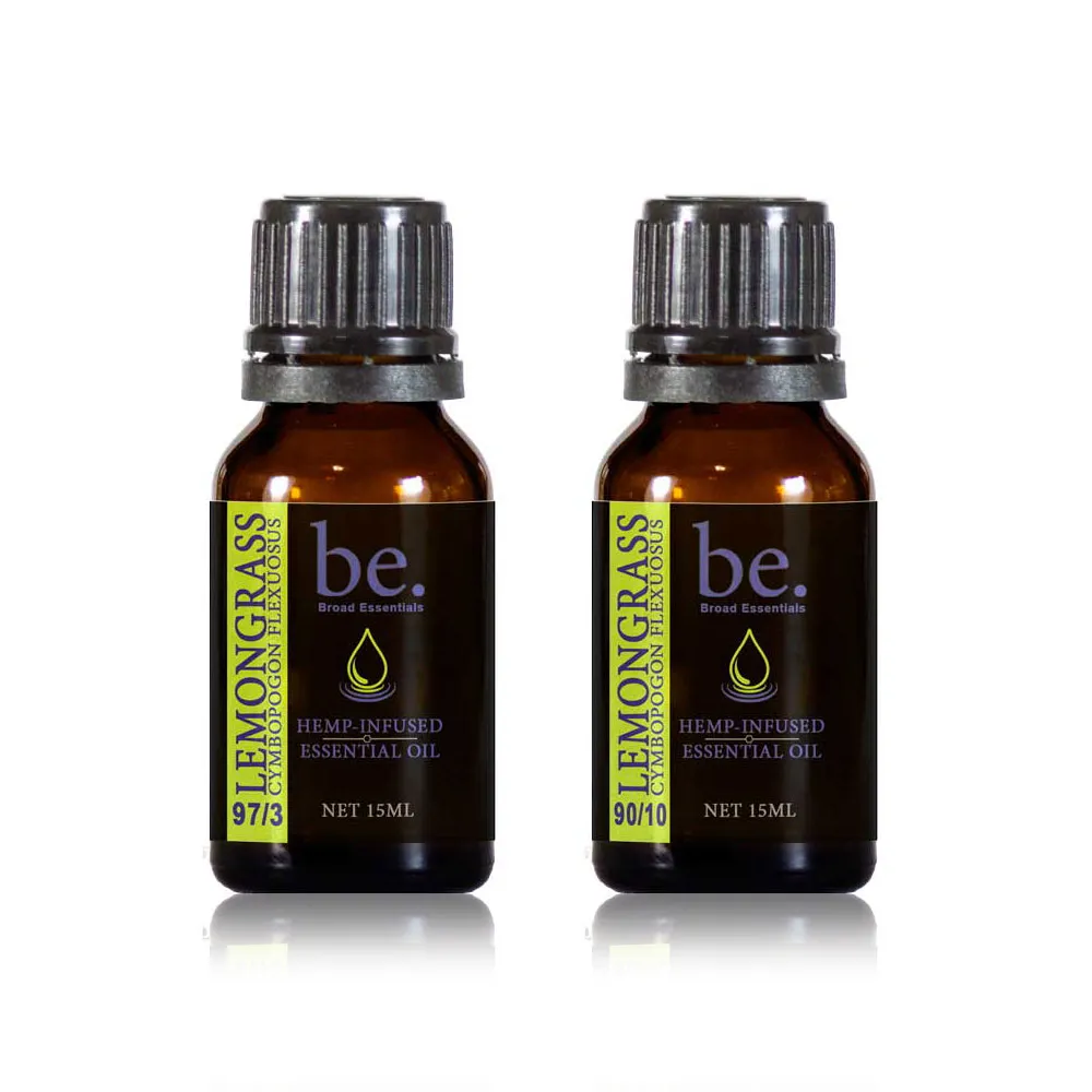 Lemongrass CBD Essential Oil | CBD Infused Lemongrass Essential Oil | CBD Lemongrass Oil | 450mg & 1500mg 15mL bottles by Broad Essentials