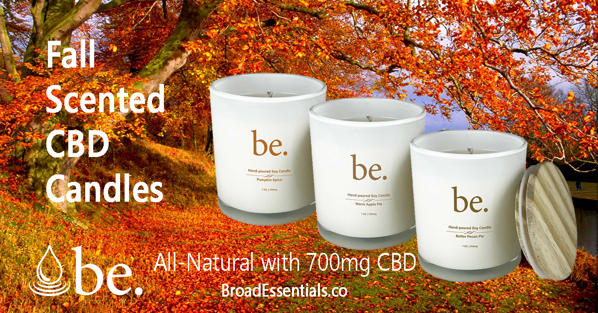 Buy Fall Scented CBD Candles Broad Essentials