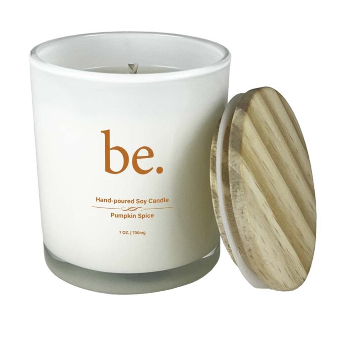 Pumpkin Spice CBD Candles | Fall Scented CBD Candles | Autumn scented CBD Candles | Scented Soy Wax Candles infused with 700mg CBD.