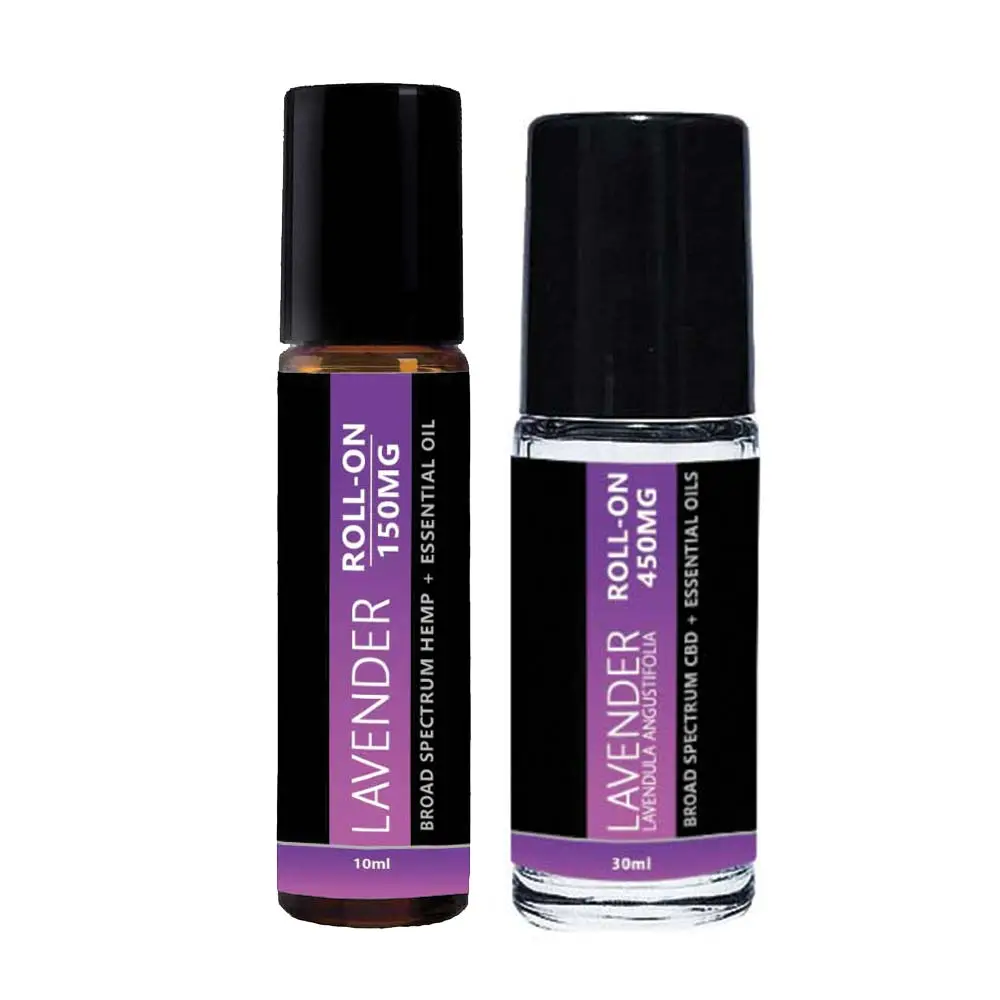 Lavender CBD Roll On for stress and relaxation (Broad Spectrum CBD) | 10ml with 150mg or 30ml with 450mg | Broad Essentials