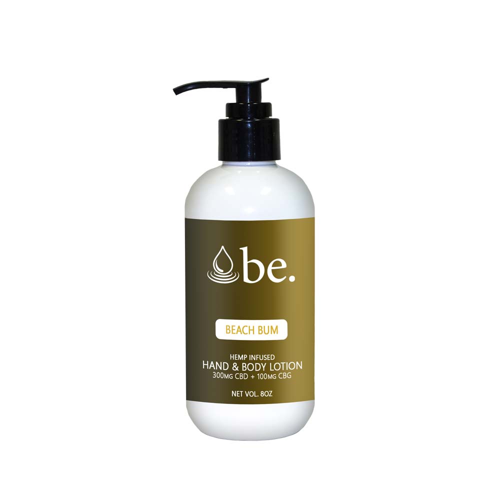 CBD Infused Hand and Body Lotion - Beach Bum with 300mg CBD + 100mg CBG | Hemp Infused Hand and Body Lotion - Beach Bum with 300mg CBD + 100mg CBG | Broad Essentials