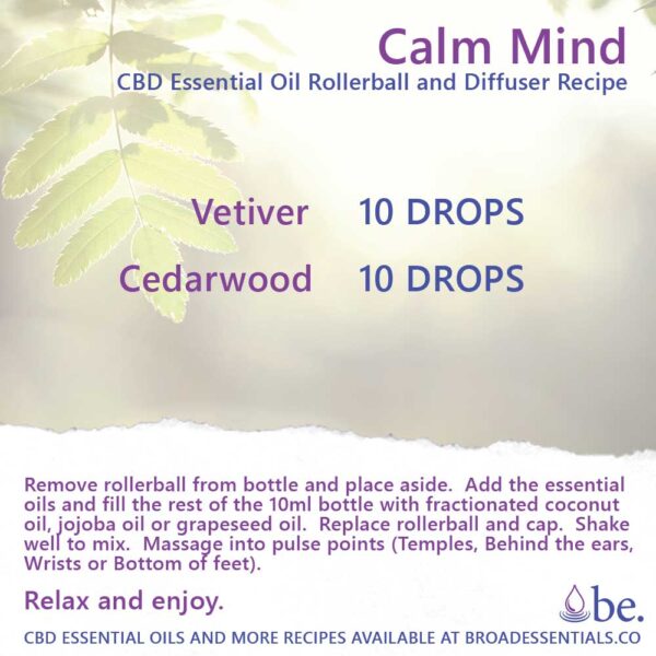 CBD Essential Oil Rollerball and Diffuser Recipe
