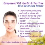 Grapeseed Oil, Garlic & Tea Tree Skin Balancing Recipe