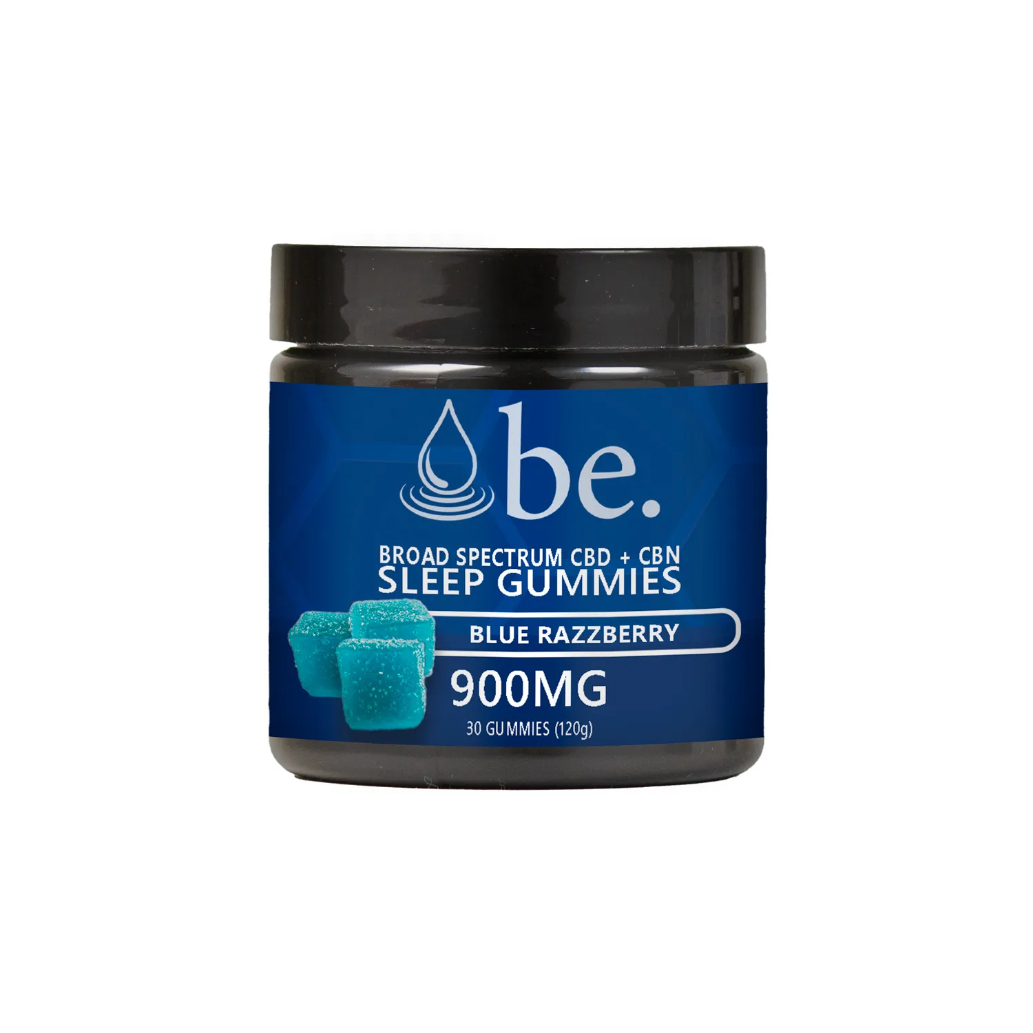 Broad Spectrum CBD + CBN Sleep Gummies - Blue Razzberry | 900mg (30 x 30mg gummies) | Broad Essentials