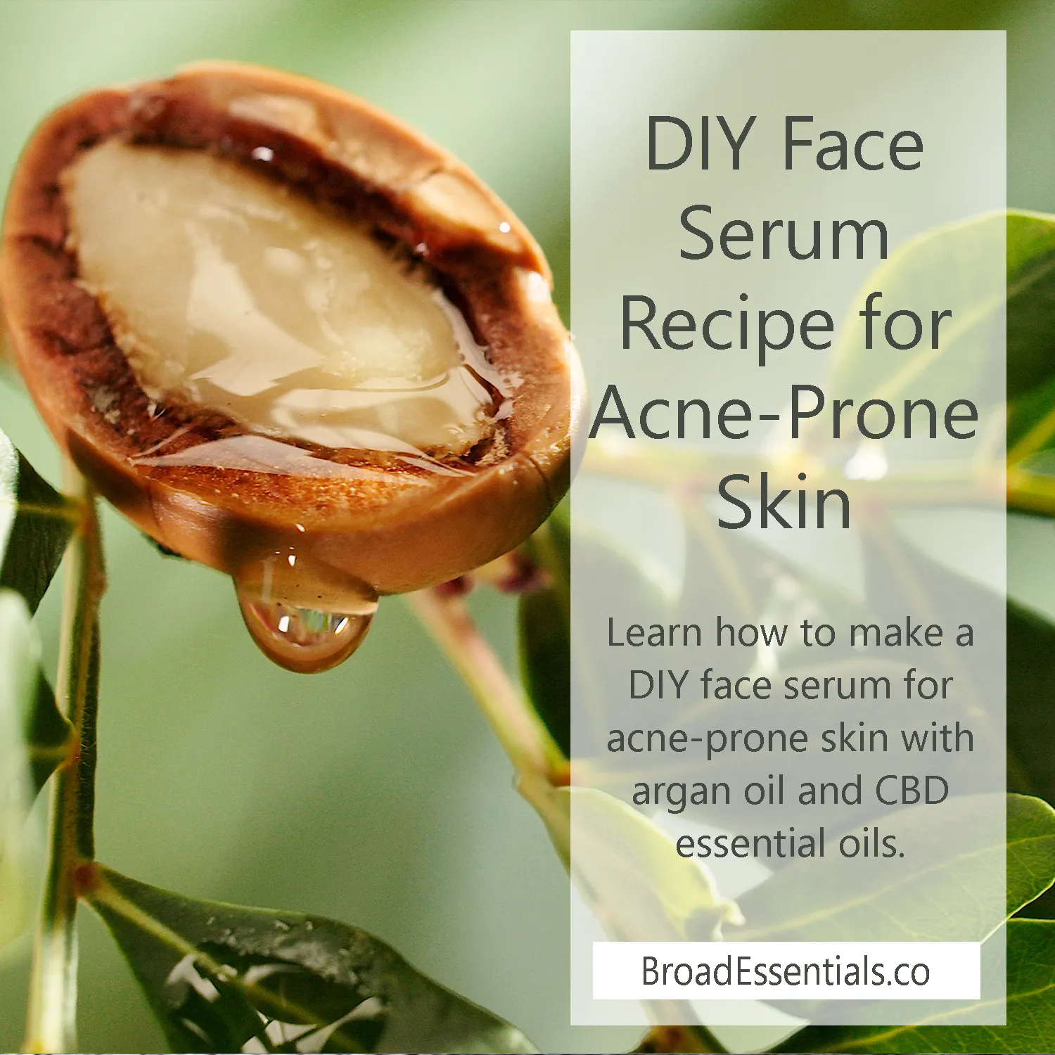 Clear and Radiant DIY Face Serum Recipe for AcneProne Skin Broad