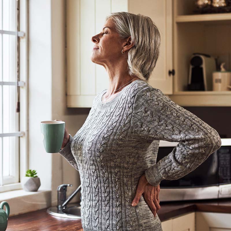 Woman feeling relaxed from cbd